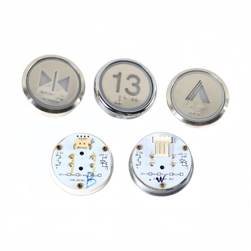 Elevator Round Braille Push Button XHB-NR36C-A02 B02 C02
